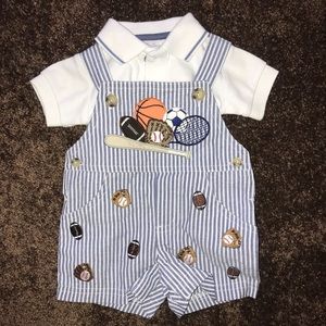 Brand New NB 2 Piece Overall Set